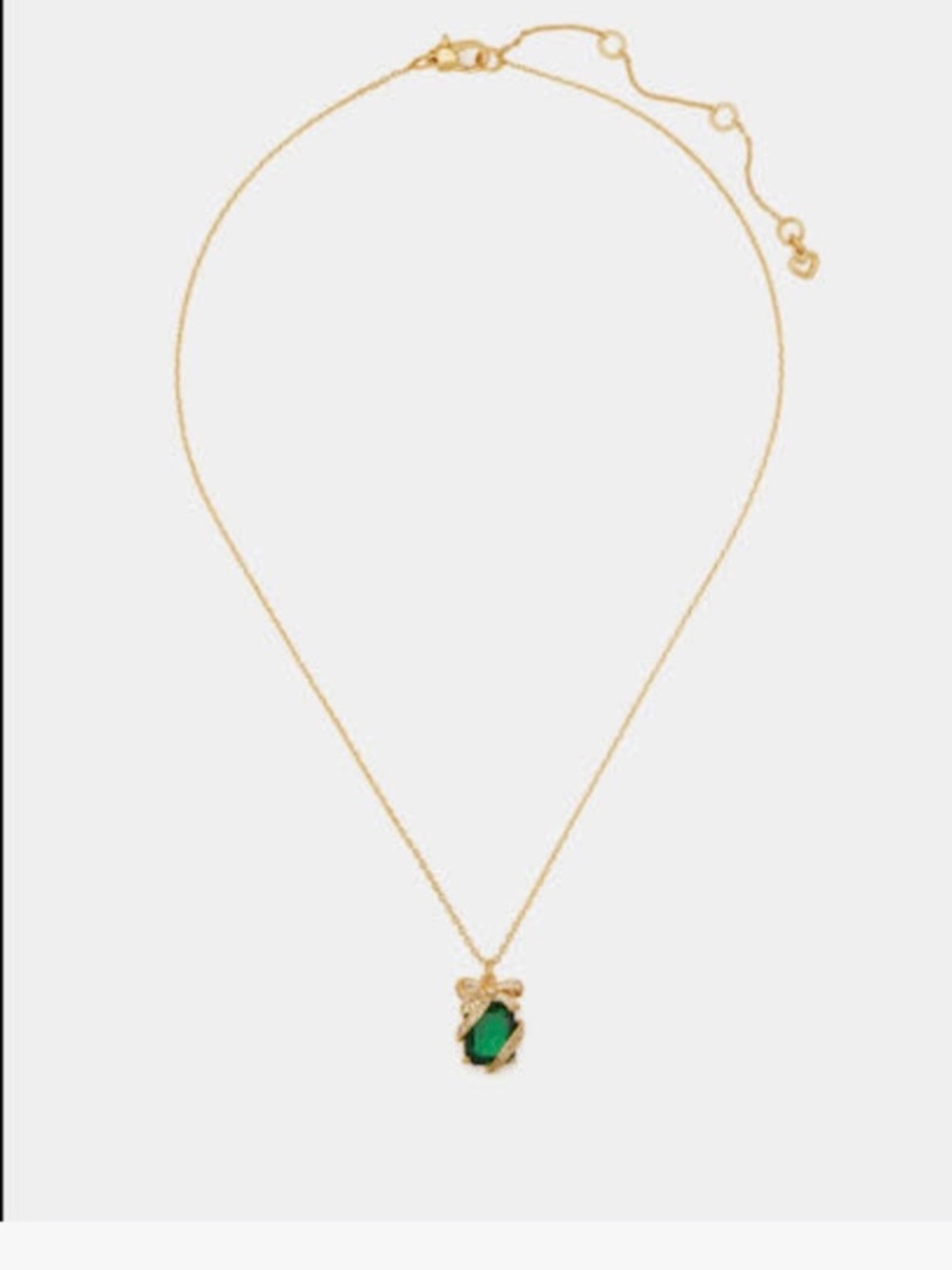 Kate Spade Pave Emerald Present Necklace - Picture 2 of 5